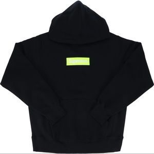 Supreme FW17 BlackLimeGreen Logo Hoodie (XL)$650